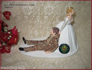 US ARMY MILITARY FUNNY HUMOROUS CAKE TOPPER DESERT STORM CAMO