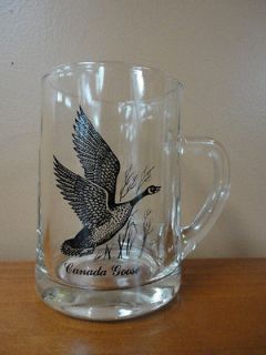 Clear Glass Beer Stein Canada Goose Coffee Mug Canadian Geese Cup