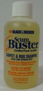 SCUMBUSTER SCRUBBER CARPET RUG SHAMPOO BLACK & DECKER 4* BOTTLE ~NEW 