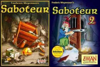 Man Games Saboteur + Saboteur 2 Card Game Bundle (New)