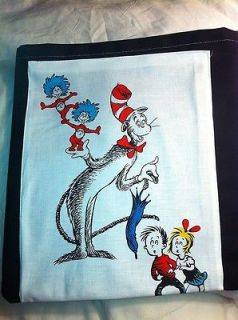 Remnant Fabric Dr Seuss Cat in the Hat Cat Balance Act Quilt Sq 11 1/2 