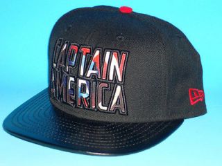 New Era Fitted Hat Captain America 59fifty Size 7 1/2 Avengers Marvel 