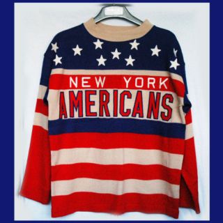 New York Americans custom Vintage Knit Sweater Jersey