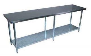 New Commercial Stainless Steel Work Prep Table 30 x 96 NSF