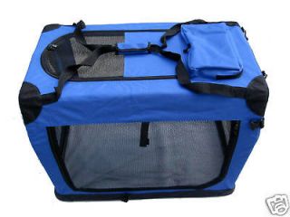 42 Portable Blue Pet Dog House Soft Crate Carrier