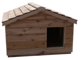   INSULATED CEDAR OUTDOOR CAT HOUSE, SMALL DOG HOUSE, FERAL SHELTER