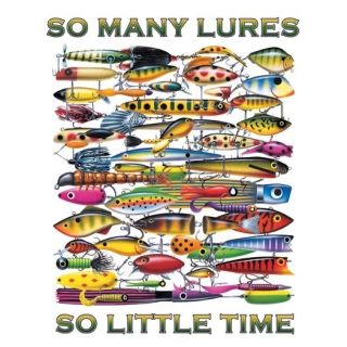   Tshirt So Many Lures So Little Time Bait Bass Catfish Lake Boat Catch