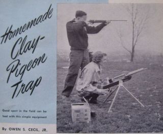 How to Build a CLAY PIGEON CATAPULT TARGET TRAP SKEET THROWER 1942 DIY 