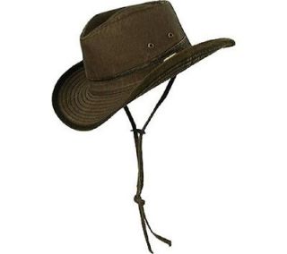 MENS STETSON OUTBACK HAT L LARGE COTTON LT BROWN NWT (7 1/4   7 1/2)