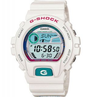 Mens White Casio G Shock Glide GLX 6900 Moon Tide Watch GLX6900 7