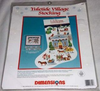 Dimensions Charles Wysocki Yuletide Village Cross Stitch Stocking Kit