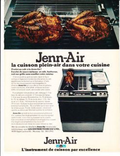 JENN AIR stove french   MAGAZINE PRINT ADVERTISEMENT