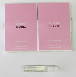 Chanel Chance Eau Fraiche EDT 2ml .06oz Spray Sample x2