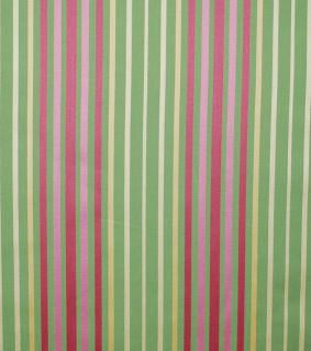   Green Yellow Striped Fabric Companio Flower Upholstery Curtain Fabric