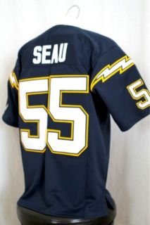CHARGERS JUNIOR SEAU NAVY BLUE THROWBACK JERSEY
