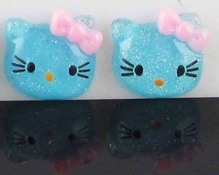   Glitter Hello Kitty Cats Craft Flat Back Scrapbook/Cabochon/Buttons