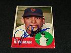 New York Mets Jim Hickman Auto Signed 1963 Topps Card #107 TOUGH K
