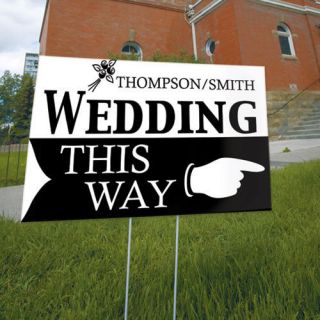 Personalized Wedding Reception, Ceremony WEDDING THIS WAY Directional 