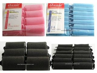 SOFT FOAM CUSHION HAIR ROLLERS CURLERS 5 SIZES,4 COLORS