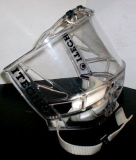 ITECH ICE/BALL HOCKEY PROTECTIVE FULL CLEAR PLEXI VISOR/CAGE ** ADULT 