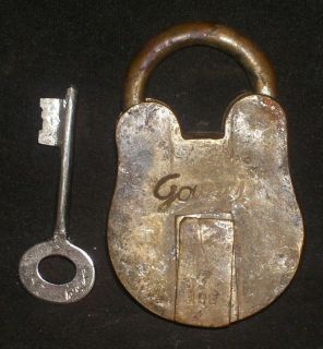 Brass LOCK Antique Indian Rare