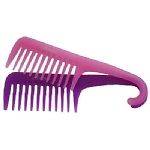 His & Her SHOWER HAIR COMBS with handy hook   1 each in different 