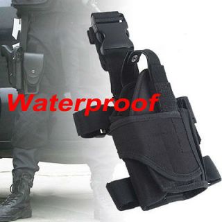   Waterproof Black Tactical Puttee Thigh Leg Pistol Gun Holster Pouch