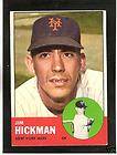 1963 Topps Baseball #107 Jim Hickman Ex Mt Mets