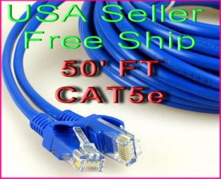 50 FT feet RJ45 CAT5 CAT5E Ethernet LAN Network Cable Networking Patch 