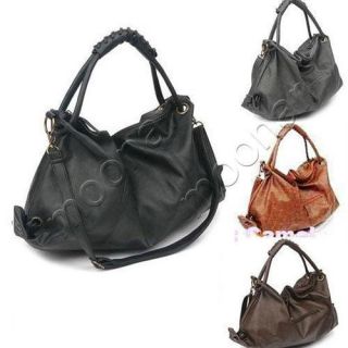 Womens Large Hobo PU leather handbags shoulder Totes Casual Bag Free 
