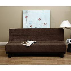 Cocoa Velvet Sofa Bed Couch Guest Sleeper Living Room Jack Knife 