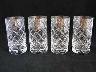   RUSSIA CRYSTAL SET OF 4 double old fashion tumbler GLASSES BOX