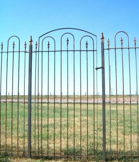 Metal Wrought Iron Gate Goes With 6 Fence   Fencing