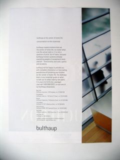 Bulthaup Kitchens kitchen planning 1999 print Ad