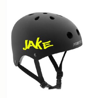   PERSONALISED NAME vinyl helmet stickers Ski Skate Snowboard BMX Skate