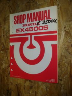Honda Generator EX3500 4500S Shop Service Manual