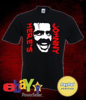 The Shining Heres Johnny Jack Nicholson Horror Movie T Shirt
