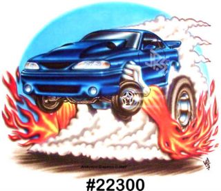 87 93 MUSTANG GT 5.0 Drag Hot Rod Muscle CarTOON Shirt