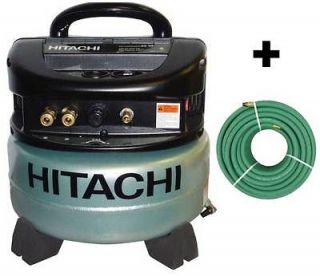 Hitachi EC510 1.1 HP 6 Gallon Air Compressor 145 PSI w/ 25 Air Hose 1 