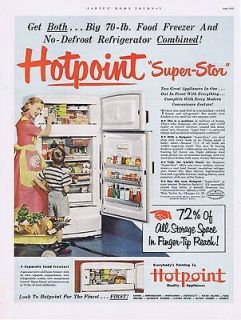 1952 VINTAGE AD   HOTPOINT REFRIGERATOR #6