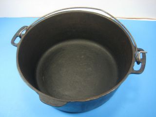   Wagner Ware Sidney  O  Cast Iron Kettle Pot Dutch Oven 1268 10 x 4