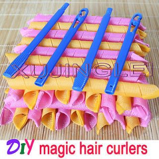 40pcs 21.5“ Hot sale large CURL FORMERS MAGIC SPIRAL HAIR CURLERS