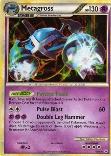 METAGROSS 4/95 RARE HOLO HS UNLEASHED Pokemon Card MINT 130 HP
