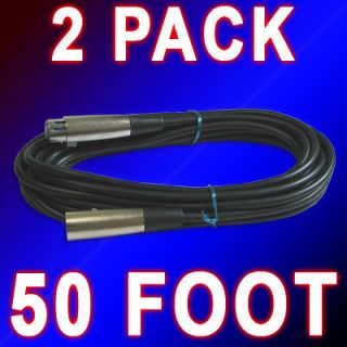 50ft XLR Speaker Cables Audio for EON Mackie mic 50