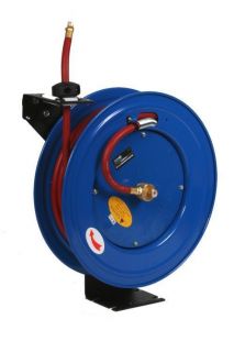 GRIP Tools 3/8 Retractable 50 Air Hose And Reel 300 PSI Professional 