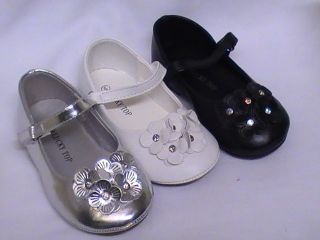 Girls Ballet Flats w/Lil Flowers (ME42)TODDLER Dress Shoes Pageant 