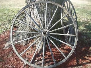 Set of 4 Antique Wood Wagon Wheel Primitive Old Western Farm Decor 