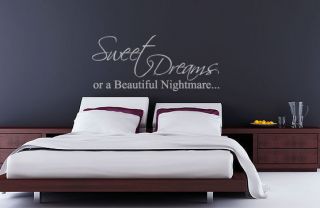 SWEET DREAMS OR A BEAUTIFUL NIGHTMARE BEYONCE WALL STICKER BEDROOM 