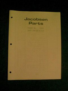 JACOBSEN CHIEF TRACTOR 10 HP # 53036 PARTS MANUAL