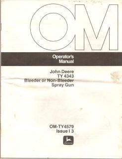   Operators Manual OM TY4579 Issue I 3 Bleeder Non Bleeder Spray Gun